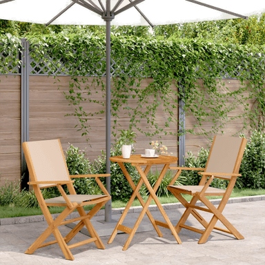 Vidaxl Bistrosett 3 deler beige