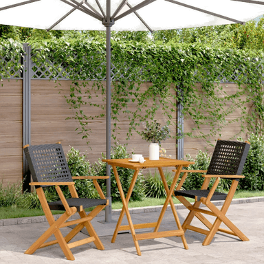 Vidaxl Bistrosett 3 deler svart