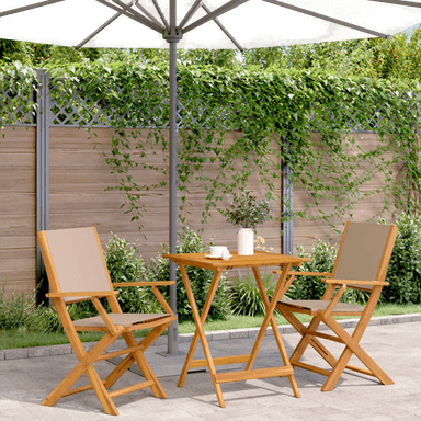 Vidaxl Bistrosett 3 deler gråbrun