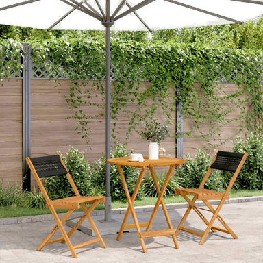 Vidaxl Bistrosett 3 deler svart