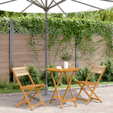 Vidaxl Bistrosett 3 deler beige