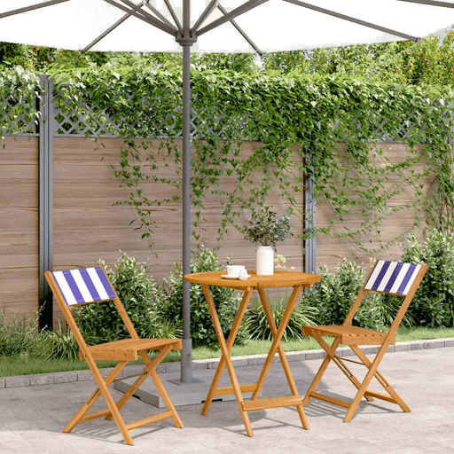 Vidaxl Bistrosett 3 deler blå og hvit