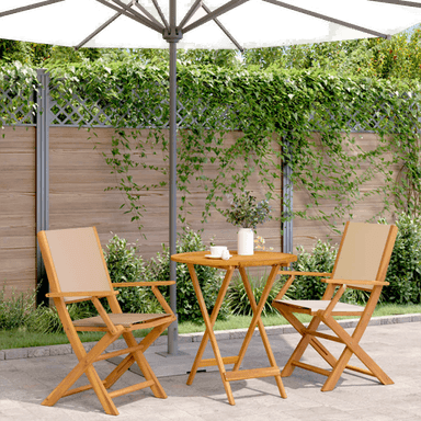 Vidaxl Bistrosett 3 deler beige