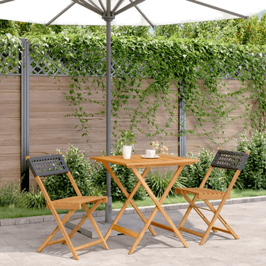 Vidaxl Bistrosett 3 deler svart