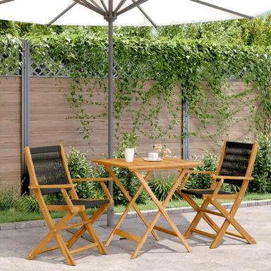 Vidaxl Bistrosett 3 deler svart