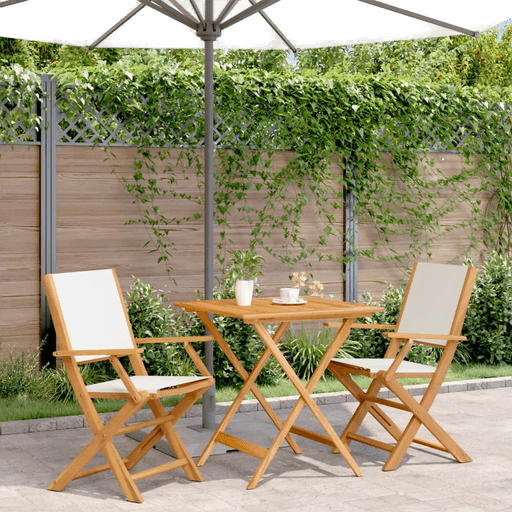 Vidaxl Bistrosett 3 deler kremhvit