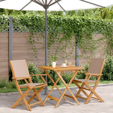 Vidaxl Bistrosett 3 deler gråbrun