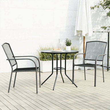 Vidaxl Hagestolsett 3 stk antrasitt