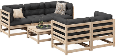 Vidaxl Hagesofasett 6 deler