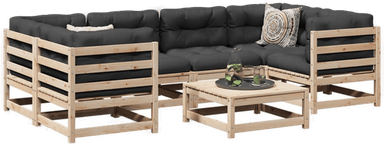 Vidaxl Hagesofasett 7 deler