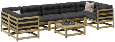 Vidaxl Hagesofasett 8 deler