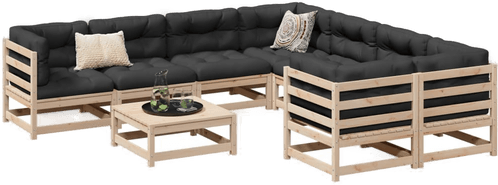 Vidaxl Hagesofasett 9 deler