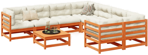 Vidaxl Hagesofasett 9 deler