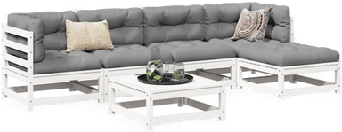 Vidaxl Hagesofasett 6 deler