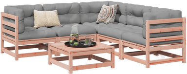 Vidaxl Hagesofasett 6 deler