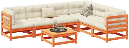 Vidaxl Hagesofasett 7 deler