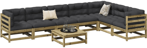 Vidaxl Hagesofasett 8 deler