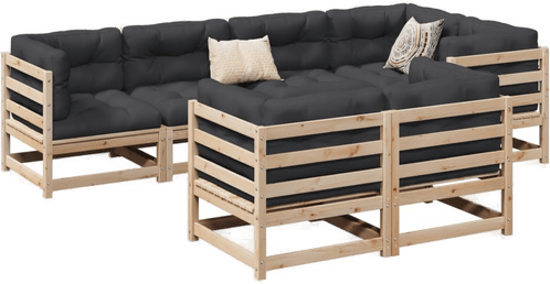 Vidaxl Hagesofasett 7 deler