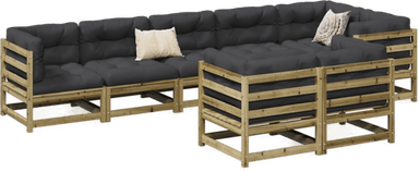 Vidaxl Hagesofasett 8 deler