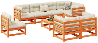 Vidaxl Hagesofasett 9 deler