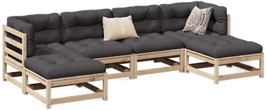 Vidaxl Hagesofasett 6 deler