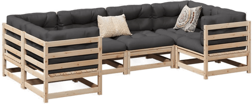 Vidaxl Hagesofasett 6 deler