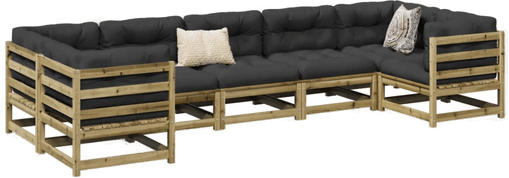 Vidaxl Hagesofasett 7 deler