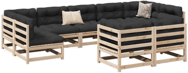 Vidaxl Hagesofasett 9 deler