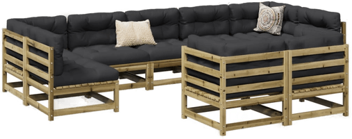 Vidaxl Hagesofasett 9 deler