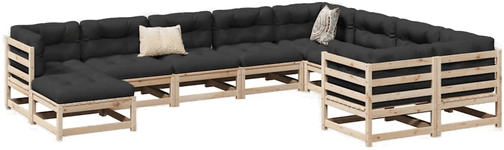 Vidaxl Hagesofasett 10 deler