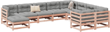 Vidaxl Hagesofasett 10 deler