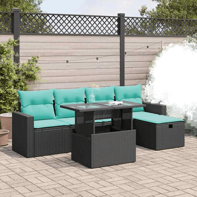 Vidaxl Hagesofa 6 deler grå