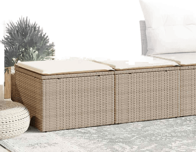 Vidaxl Hagesofa 2 deler beige