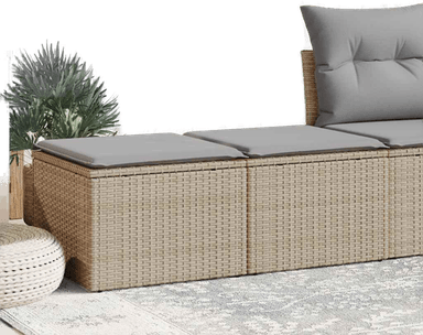 Vidaxl Hagesofa 2 deler beige