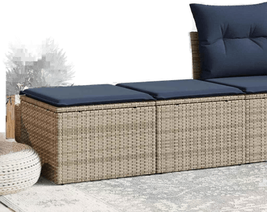 Vidaxl Hagesofa 2 deler grå polyrotting