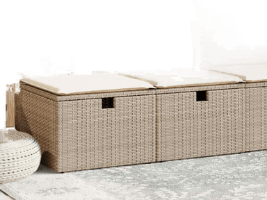 Vidaxl Hagesofa 2 deler beige