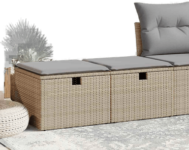 Vidaxl Hagesofa 2 deler beige