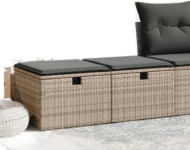 Vidaxl Hagesofa 2 deler grå