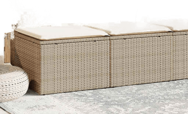 Vidaxl Hagesofa 2 deler beige