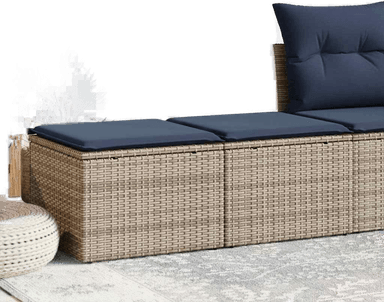 Vidaxl Hagesofa 2 deler grå