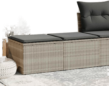 Vidaxl Hagesofa 2 deler lysegrå