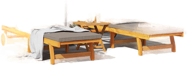 Vidaxl Solstol 2-person Brun