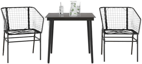 Vidaxl Hagespisegruppe 3 deler svart