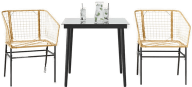 Vidaxl Hagespisegruppe 3 deler brun