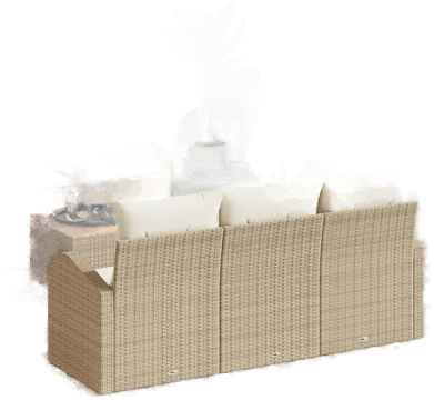 Vidaxl Hagesofa Set 6 pcs Beige