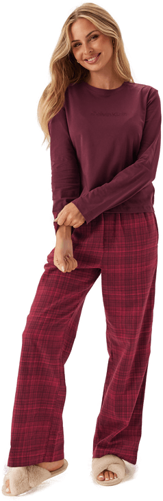 Calvin Klein Ls Tee Flannel Pant Set