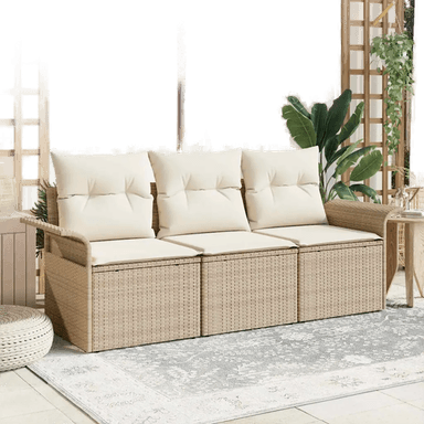 Vidaxl Hagesofa Set 3 pcs Beige