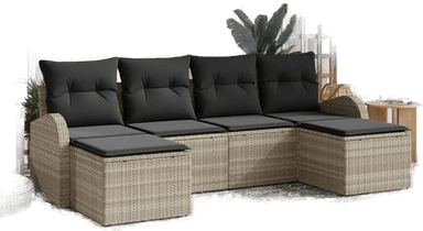 Vidaxl Sofa sett 6 pcs Lysegrå