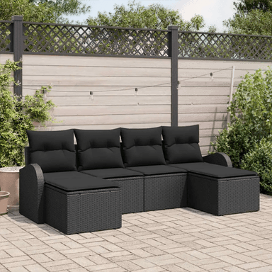 Vidaxl Sofa sett 6 pcs Svart