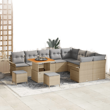 Vidaxl Hagesofa Set 12 pcs Beige